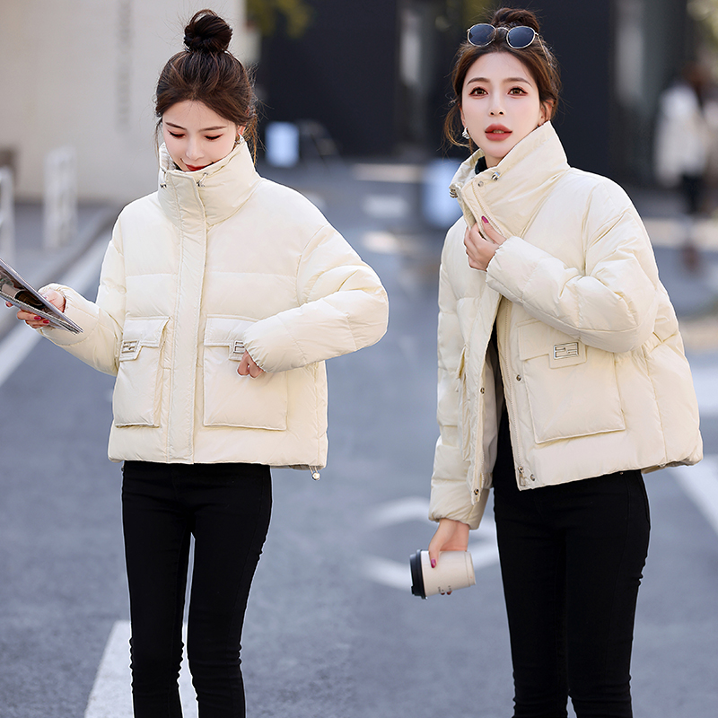 Thick duck down coat short winter down coat for women