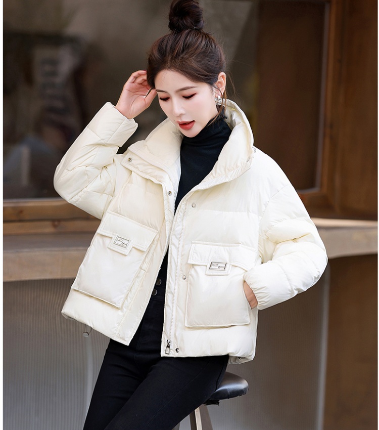 Thick duck down coat short winter down coat for women