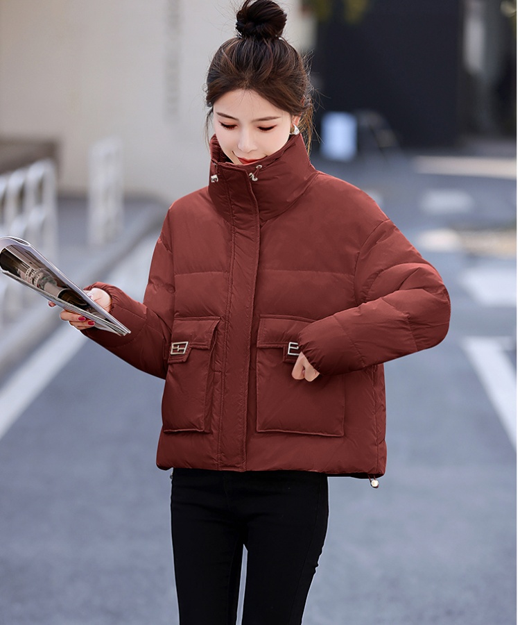Thick duck down coat short winter down coat for women