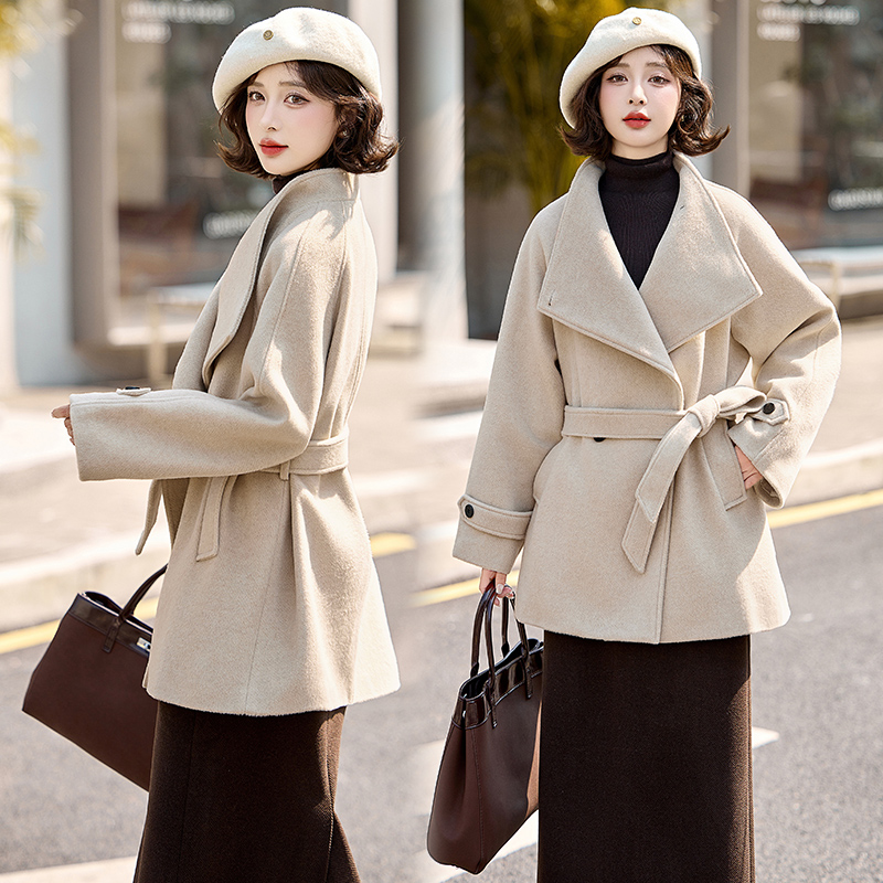 Winter all-match overcoat cashmere temperament coat
