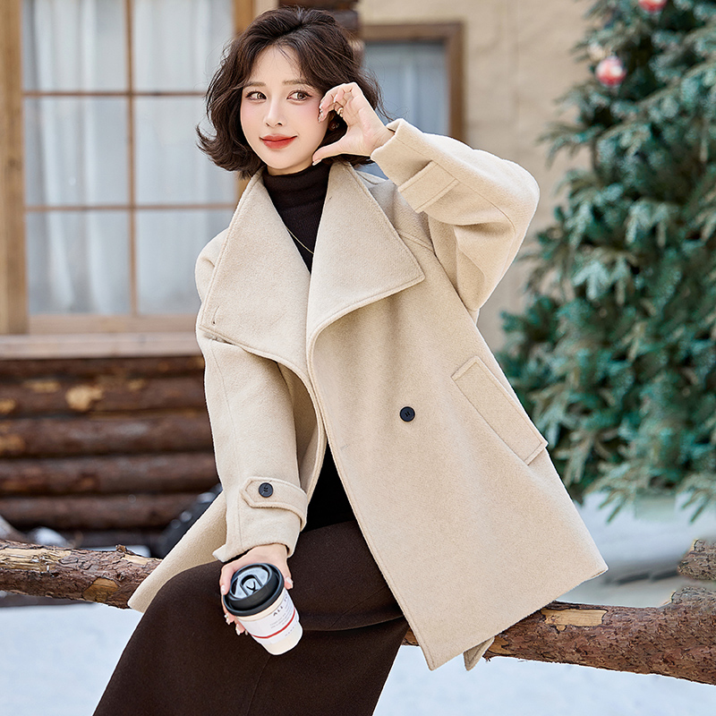 Winter all-match overcoat cashmere temperament coat