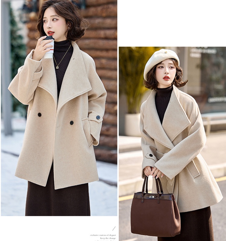 Winter all-match overcoat cashmere temperament coat