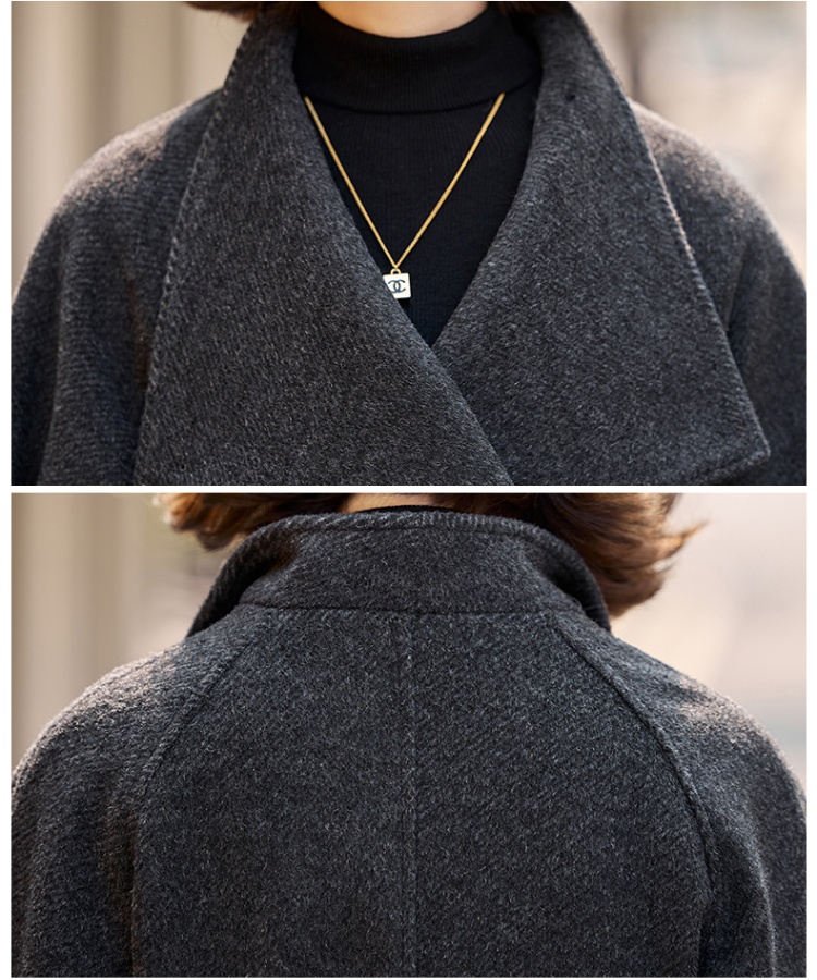 Winter all-match overcoat cashmere temperament coat