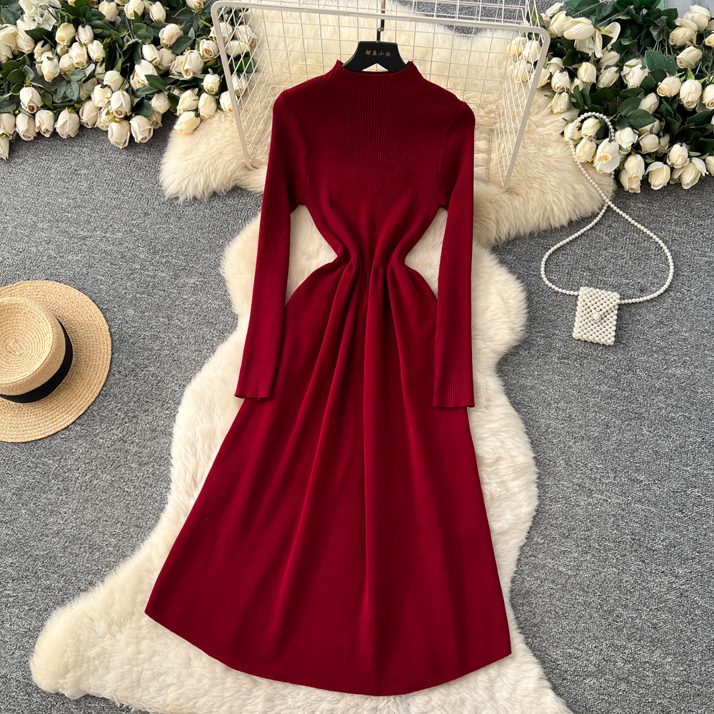 Tassels commuting cardigan knitted autumn dress 2pcs set