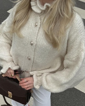 Cstand collar sweater European style coat