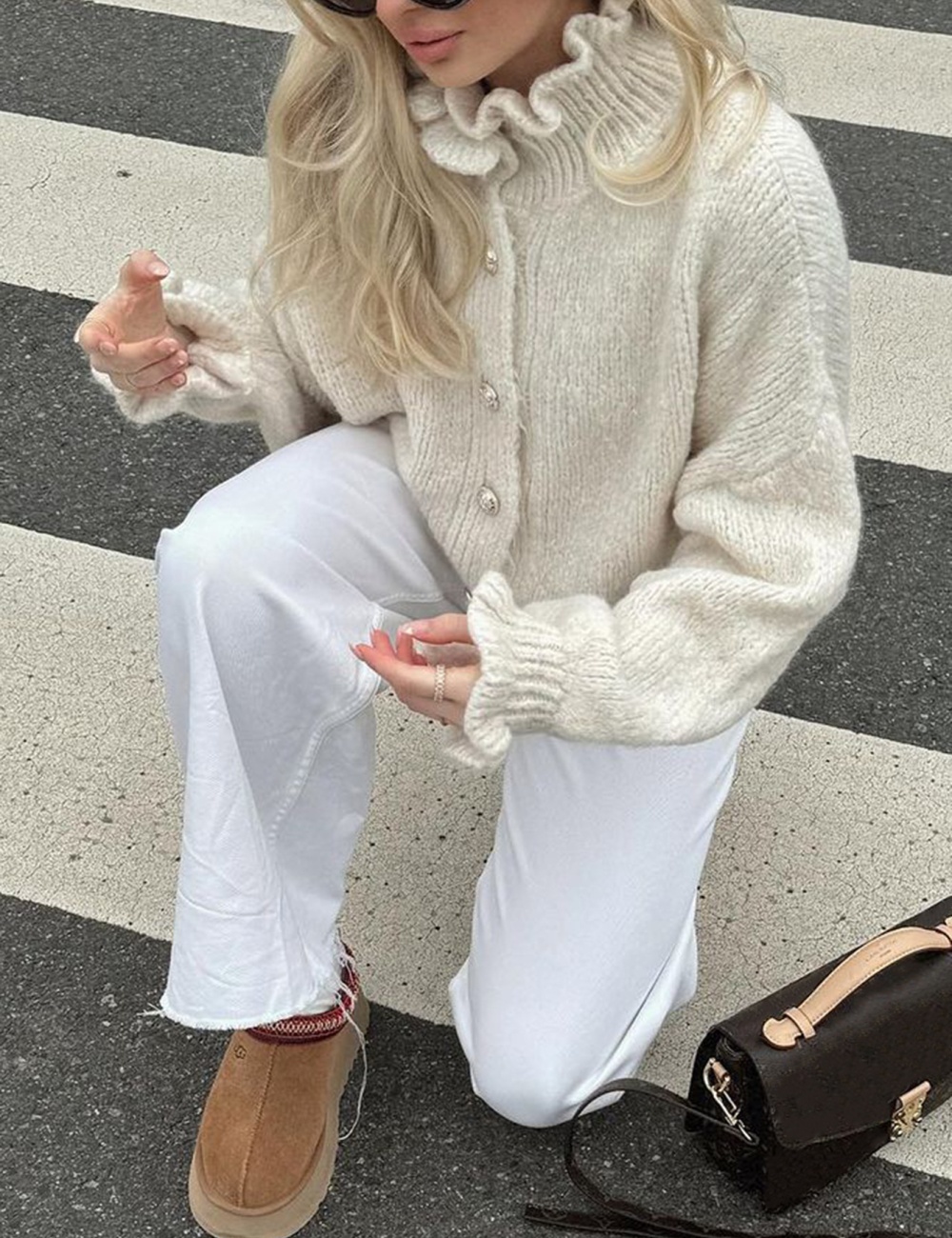 Cstand collar sweater European style coat