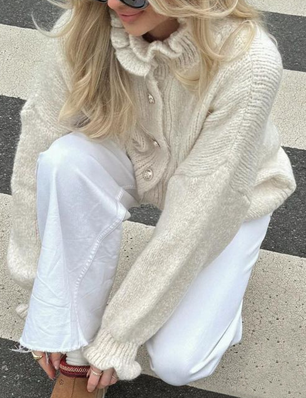 Cstand collar sweater European style coat