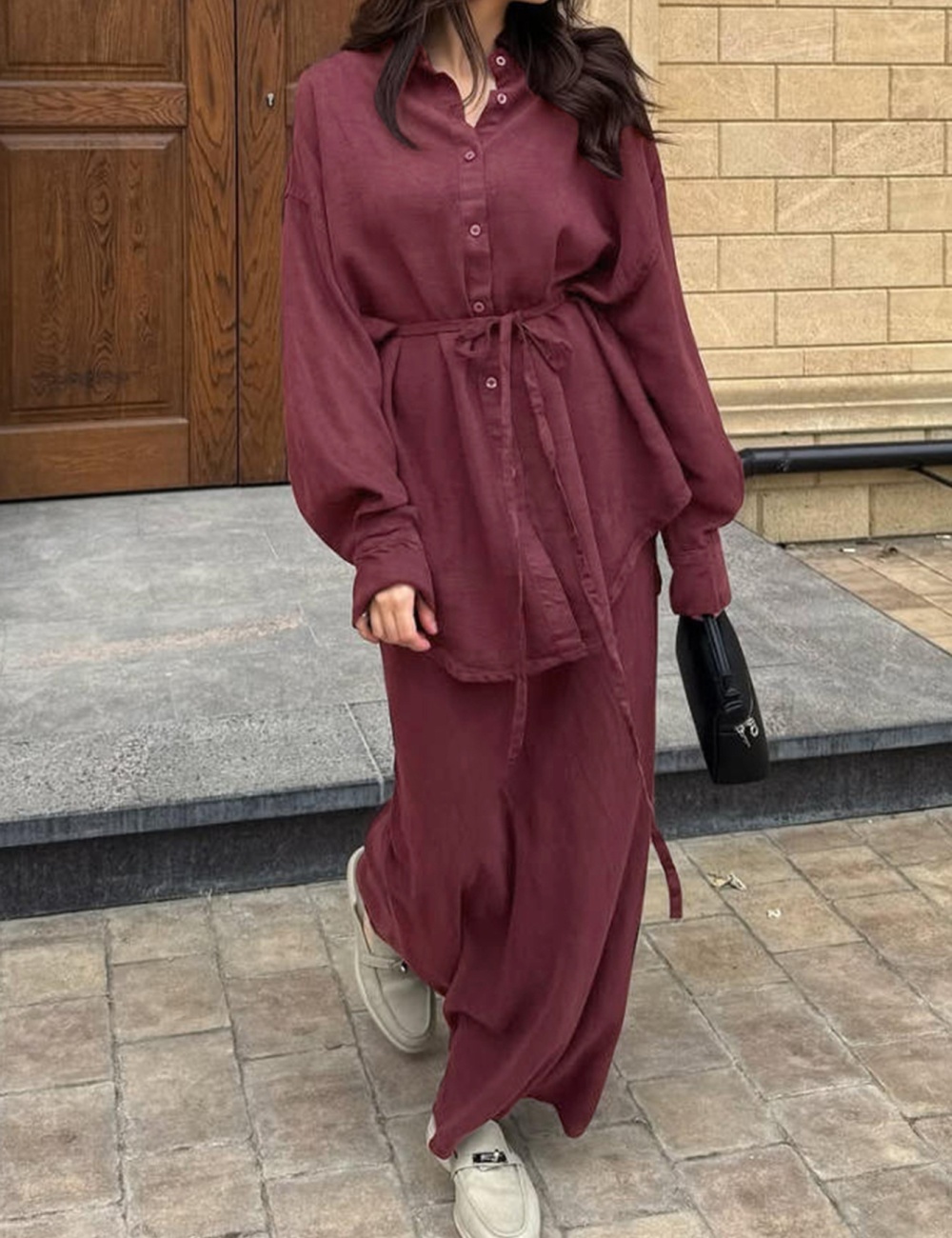 European style coat fashion skirt 2pcs set