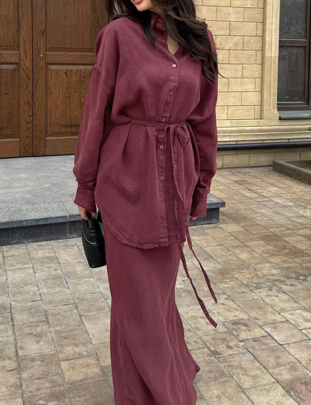 European style coat fashion skirt 2pcs set