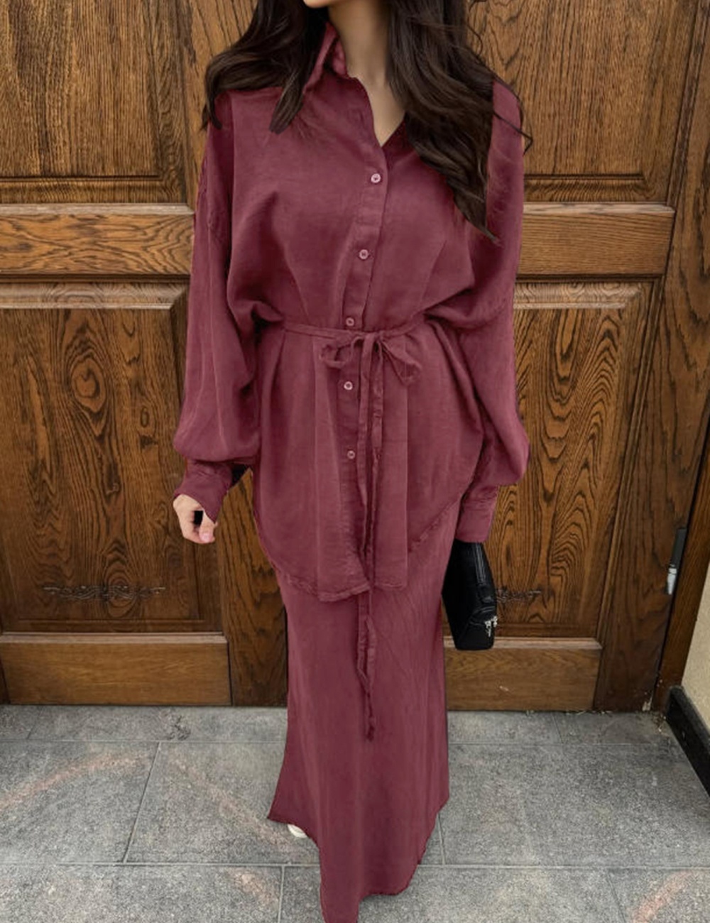 European style coat fashion skirt 2pcs set