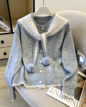 Fashion sweater all-match cardigan 2pcs set