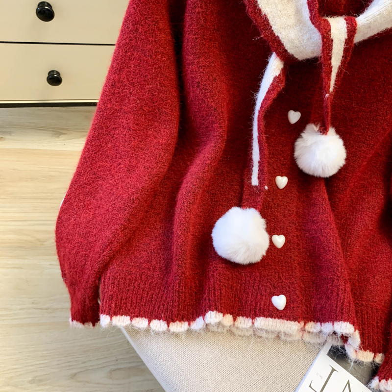 Fashion sweater all-match cardigan 2pcs set