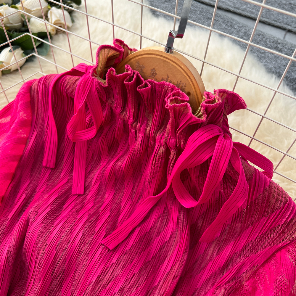 Trumpet sleeves long dress bandage dress for women