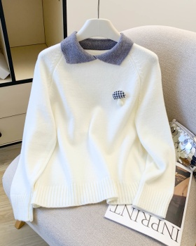 College style tops pullover bottoming shirt for women