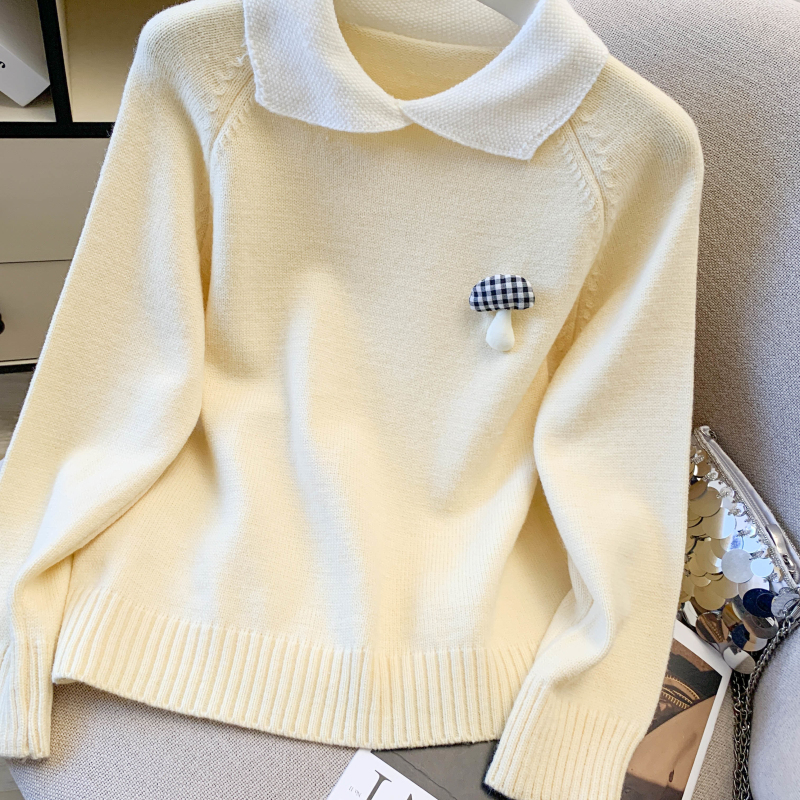 College style tops pullover bottoming shirt for women