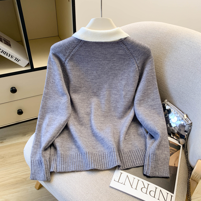 College style tops pullover bottoming shirt for women