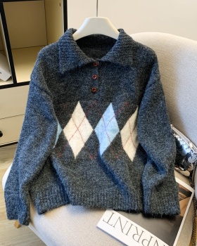 Wears outside quilted sweater lazy tops for women