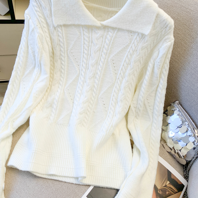 Pure fashion sweater pullover all-match tops for women