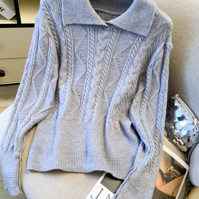 Pure fashion sweater pullover all-match tops for women