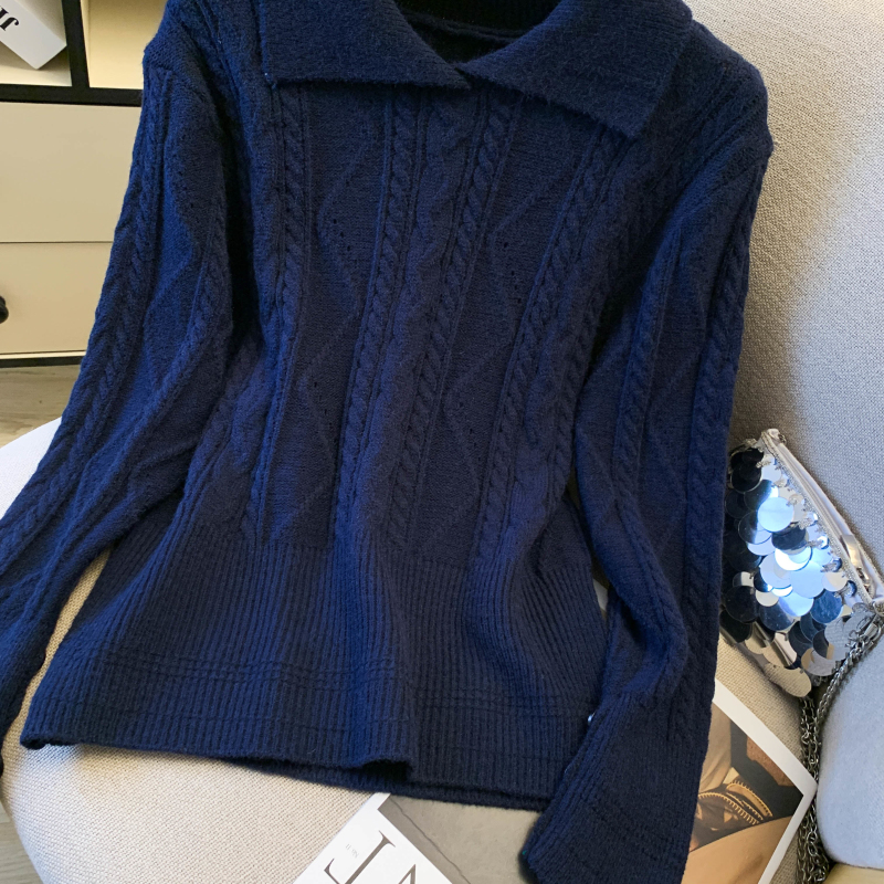 Pure fashion sweater pullover all-match tops for women