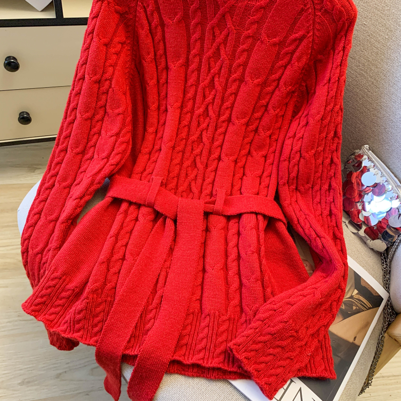 Casual Western style sweater twist fashion belt for women