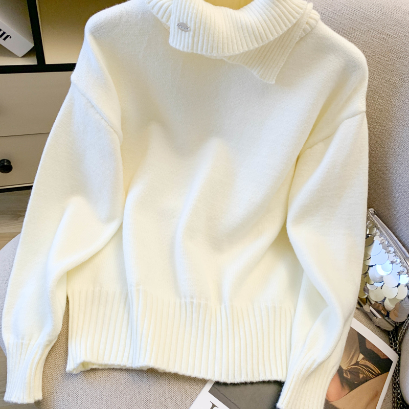 Heap collar niche sweater fashion tops for women