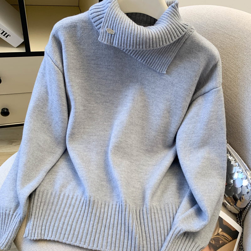 Heap collar niche sweater fashion tops for women