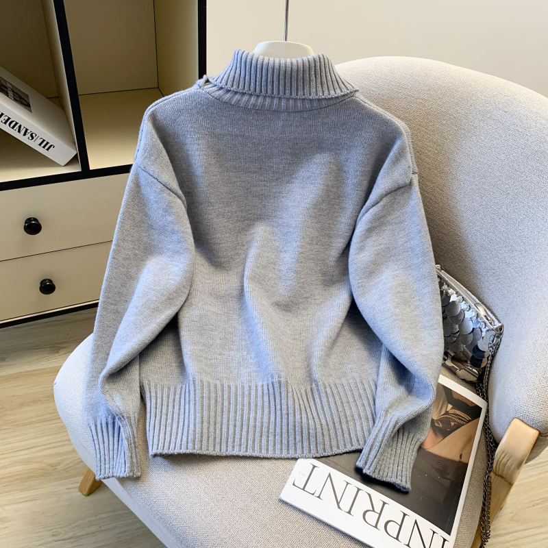 Heap collar niche sweater fashion tops for women