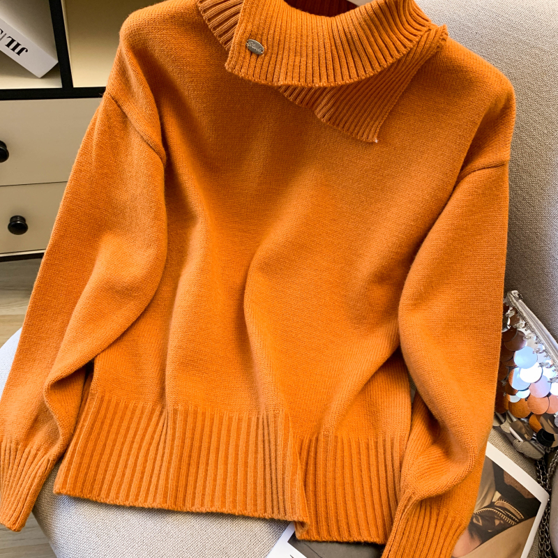 Heap collar niche sweater fashion tops for women