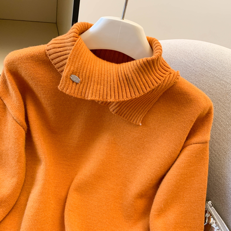 Heap collar niche sweater fashion tops for women