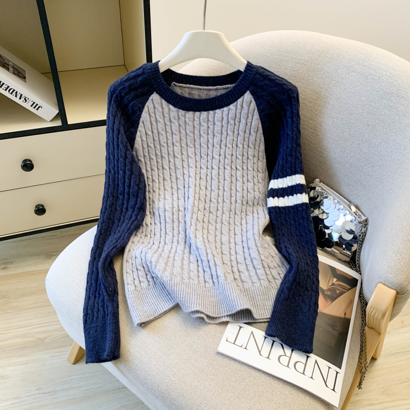 Twist sweater pullover bottoming shirt for women