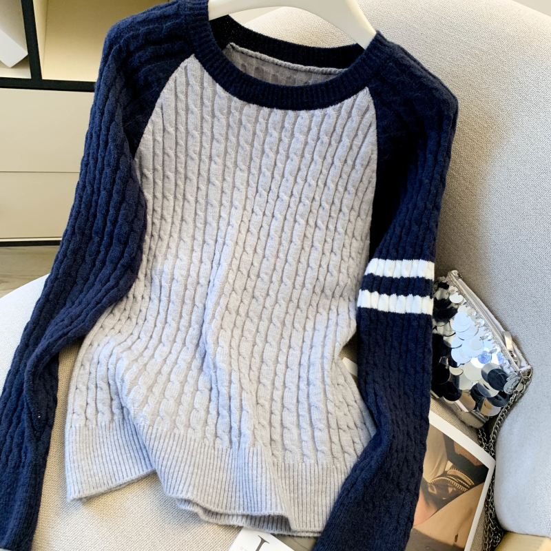 Twist sweater pullover bottoming shirt for women