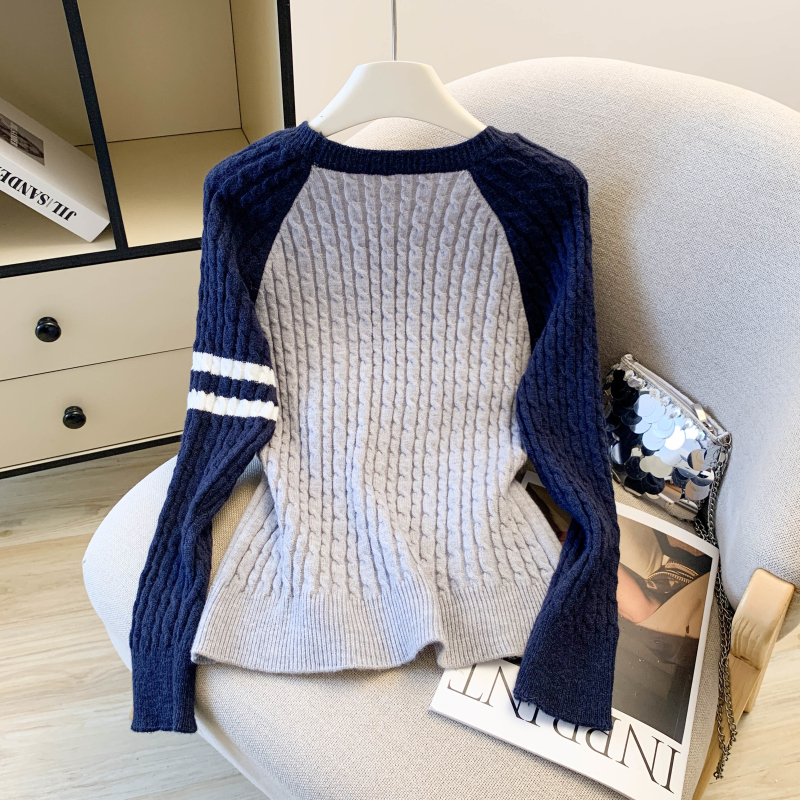 Twist sweater pullover bottoming shirt for women