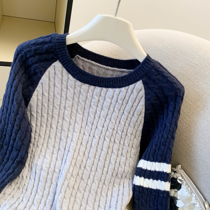 Twist sweater pullover bottoming shirt for women