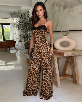 Splice lace sexy summer jumpsuit for women