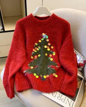 Sequins lazy thick inside the ride christmas sweater for women