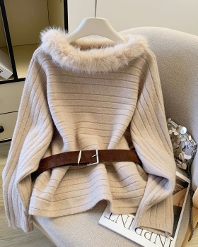 Slim imitation of mink hair sweater autumn tops