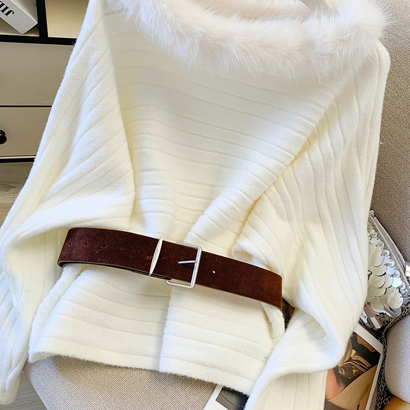 Slim imitation of mink hair sweater autumn tops