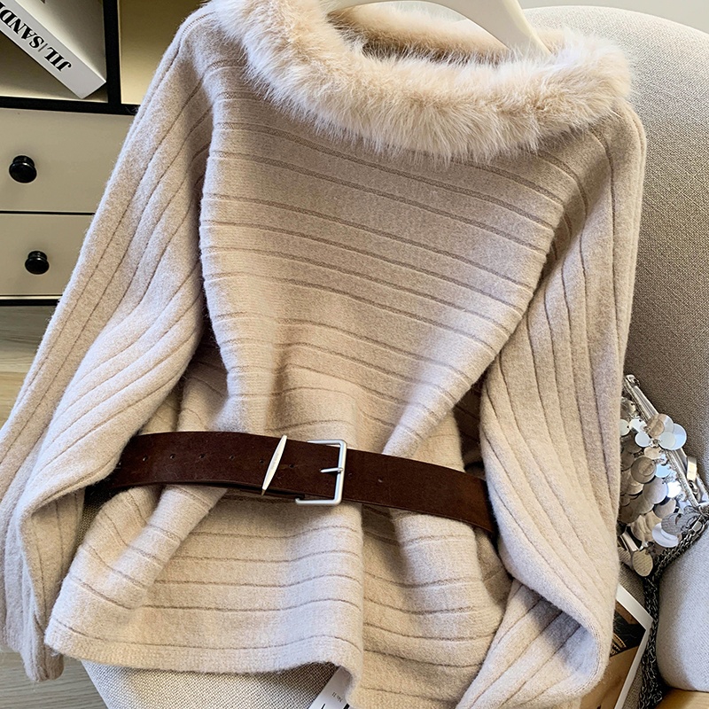 Slim imitation of mink hair sweater autumn tops