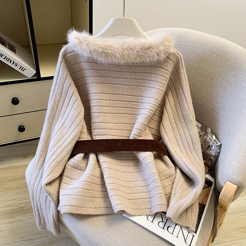 Slim imitation of mink hair sweater autumn tops