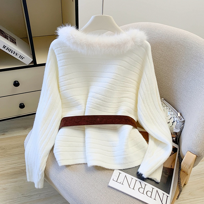 Slim imitation of mink hair sweater autumn tops