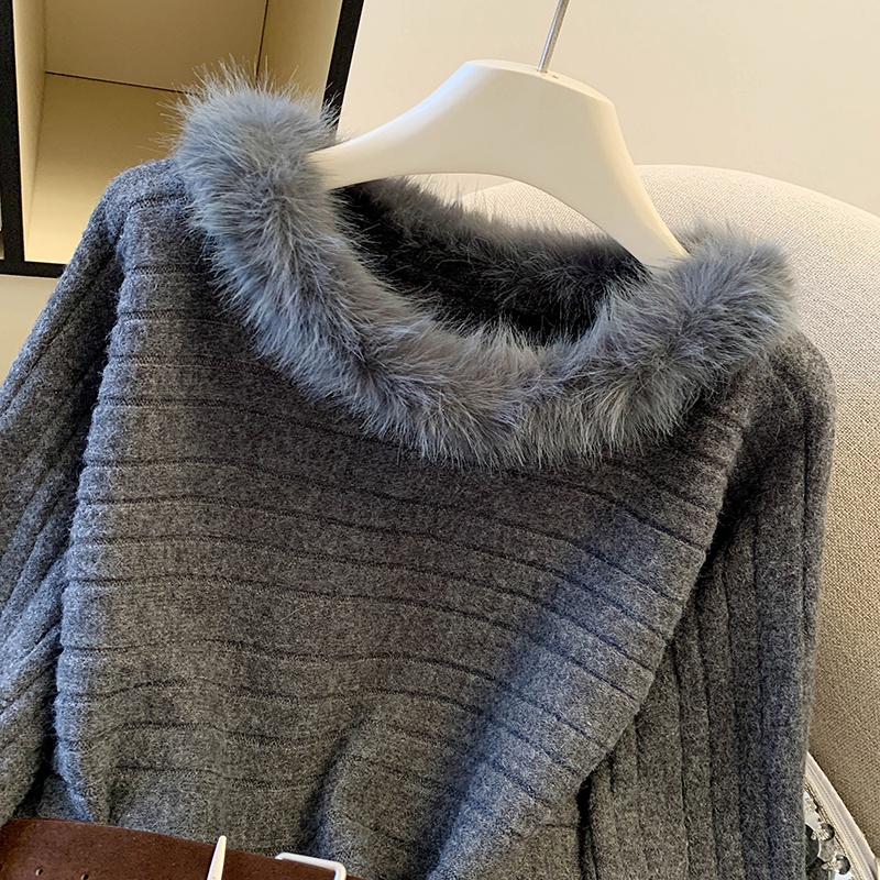 Slim imitation of mink hair sweater autumn tops