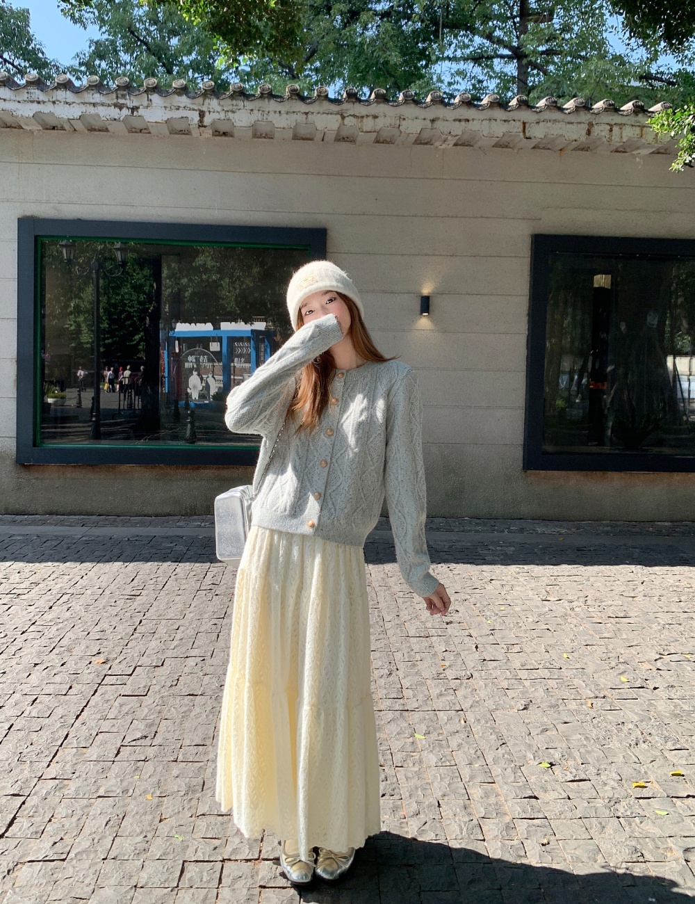 Winter sweet cardigan Casual buckle sweater for women