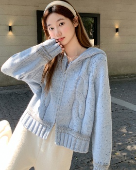 Knitted winter tops twist cardigan for women