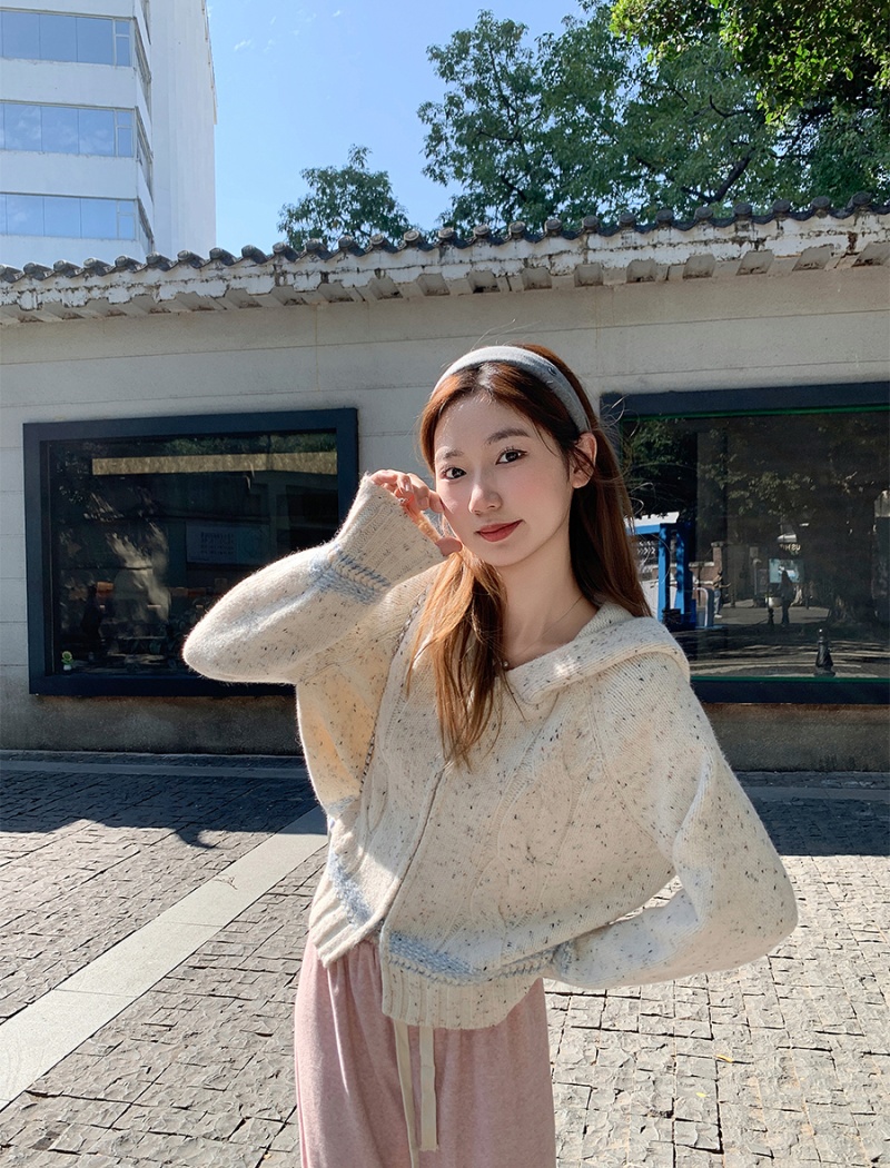 Knitted winter tops twist cardigan for women