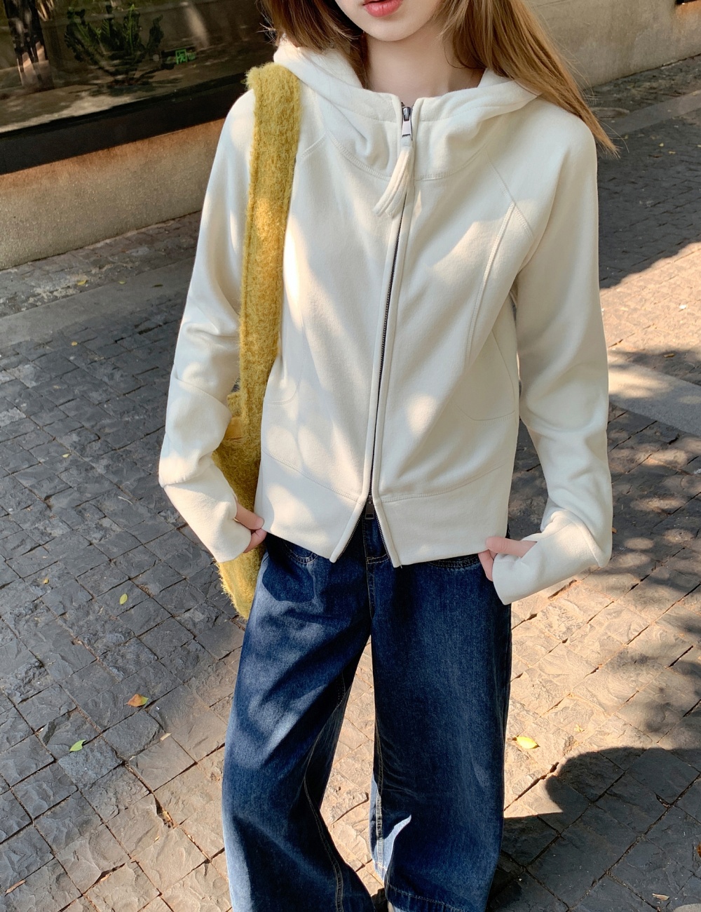 Thermal short hooded tops slim winter plus velvet cardigan