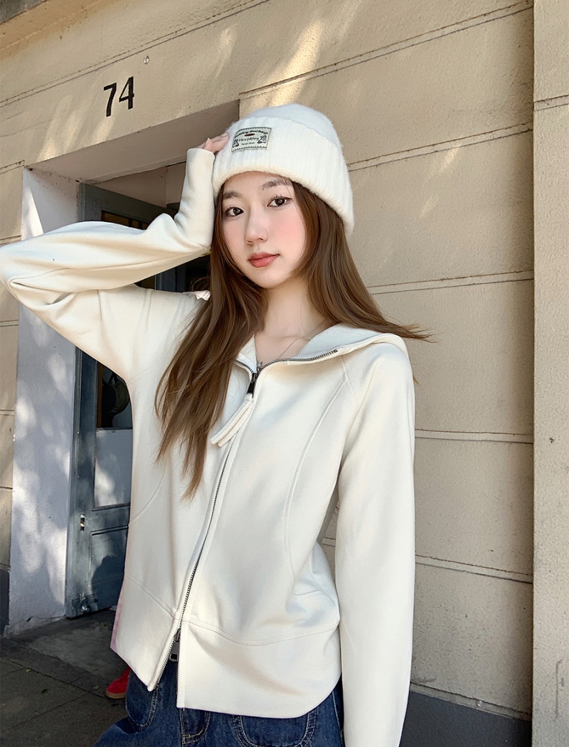 Thermal short hooded tops slim winter plus velvet cardigan