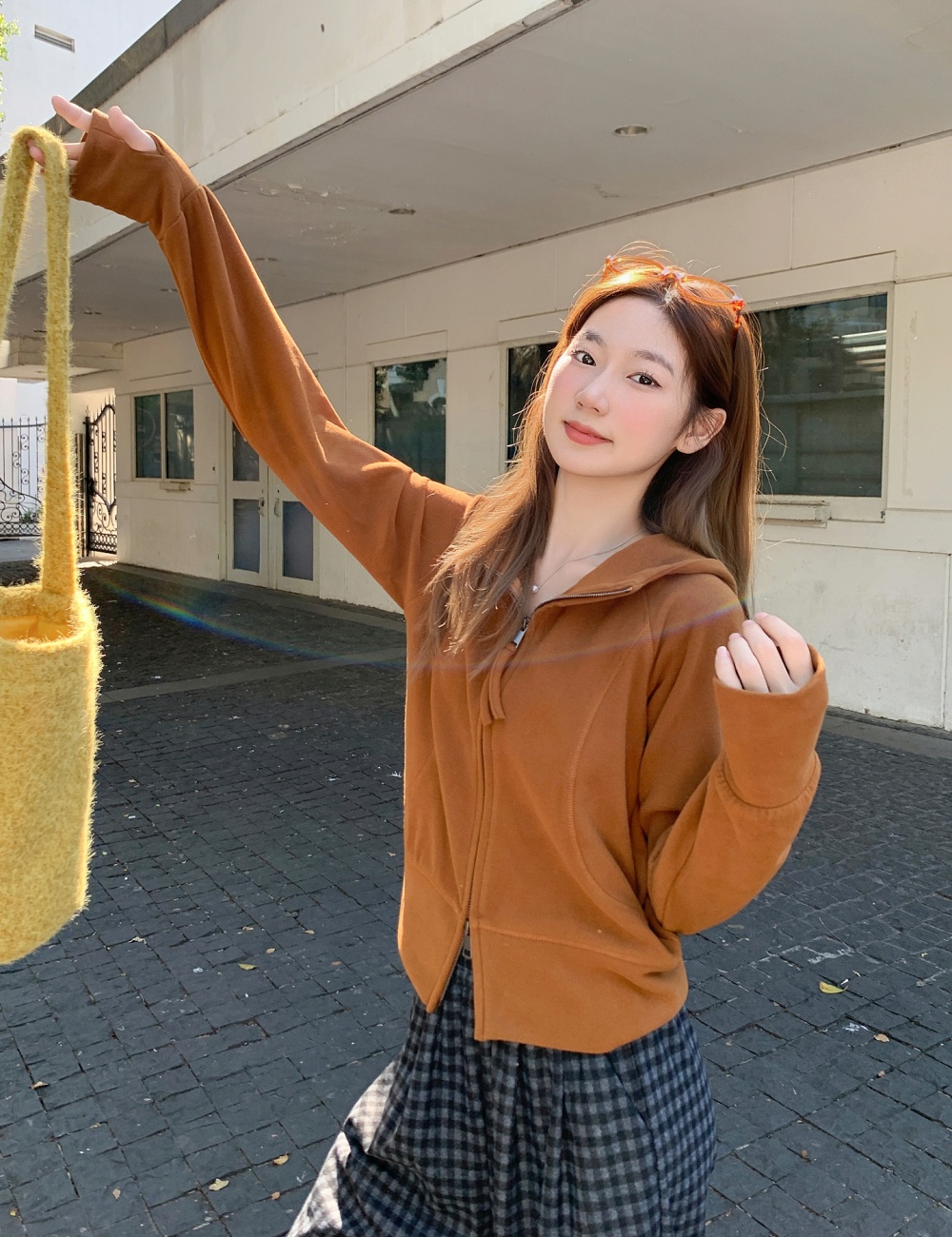 Thermal short hooded tops slim winter plus velvet cardigan