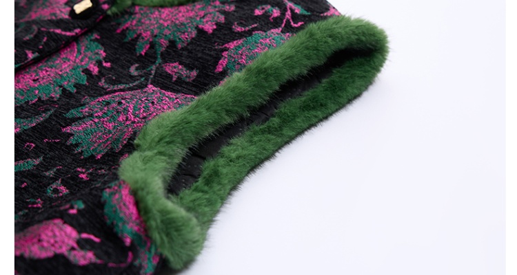 Plus cotton dress waistcoat 2pcs set for women