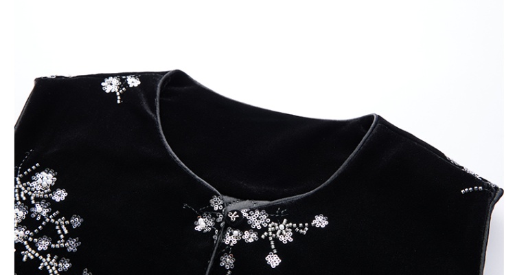 Chinese style dress plus cotton waistcoat 2pcs set for women